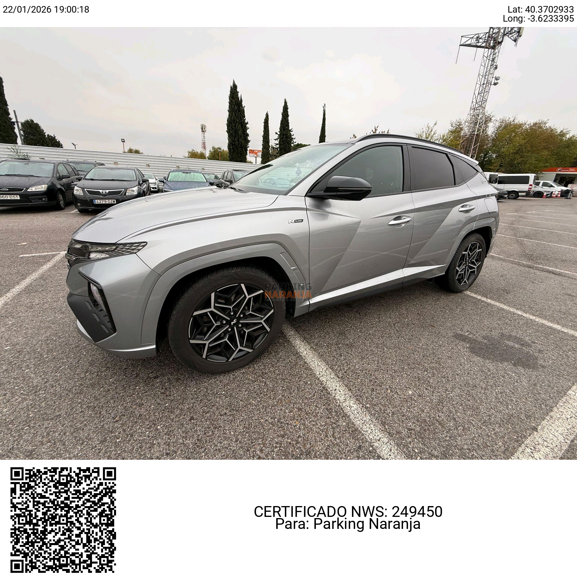 Foto frontal del vehículo