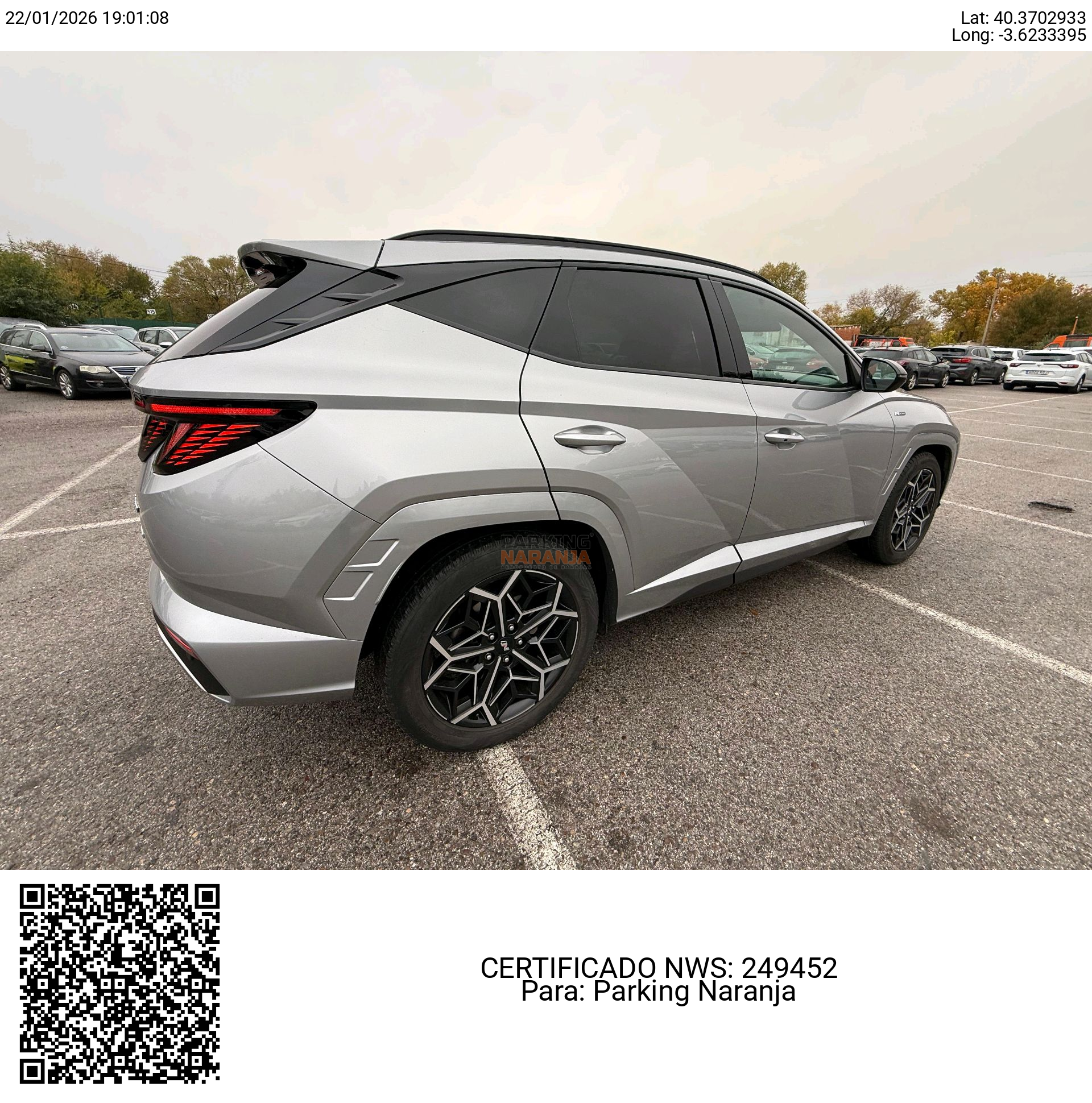 Foto trasera del vehículo