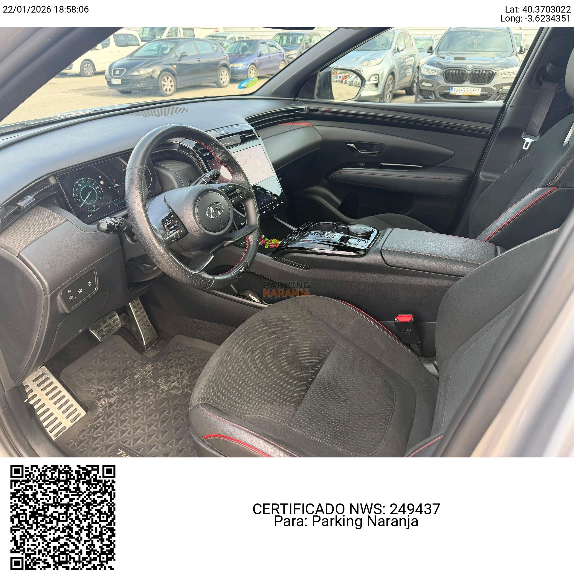 Salpicadero del vehículo